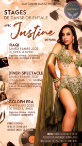 Stages de danse orientale avec l'artiste Dance with Justine